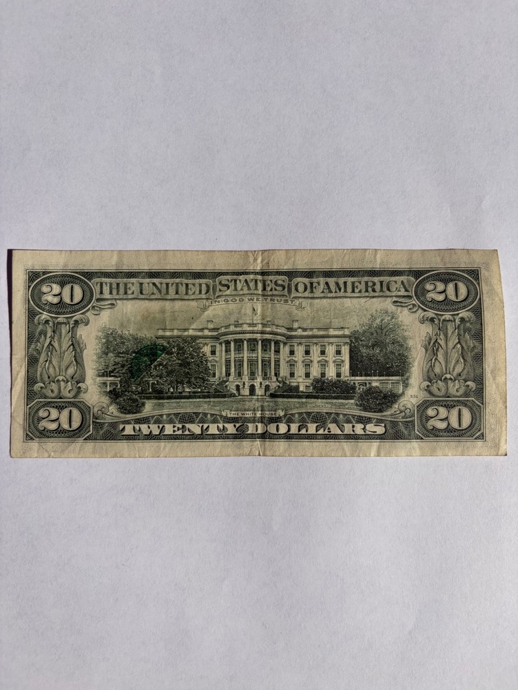SUPER RARE 1977 $20 Twenty Dollar PRINTED FOLDOVER Error Note MISPRINT