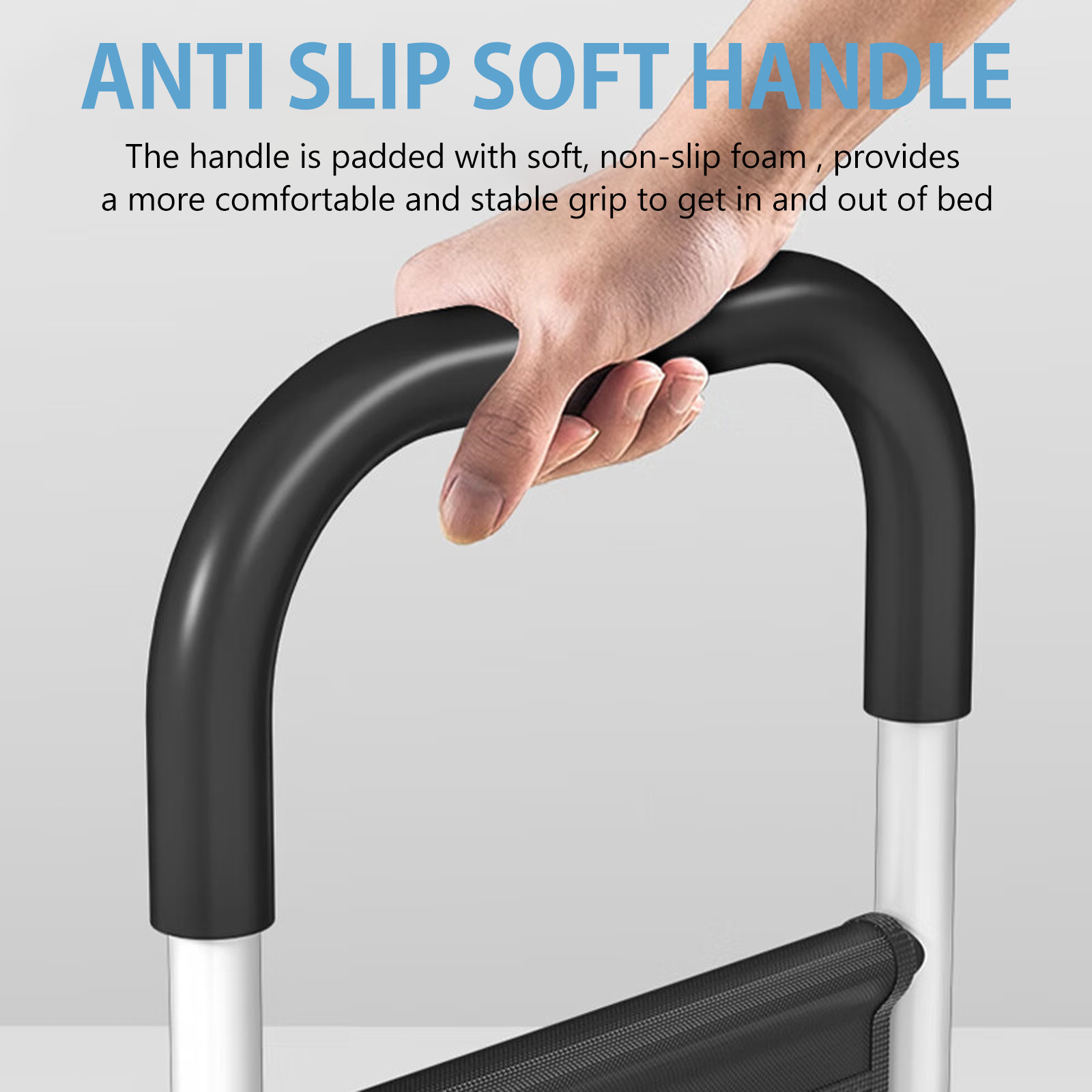 Bed Rails for Elderly Adults with Floor Support, Bed Side Assist Rail for Senior