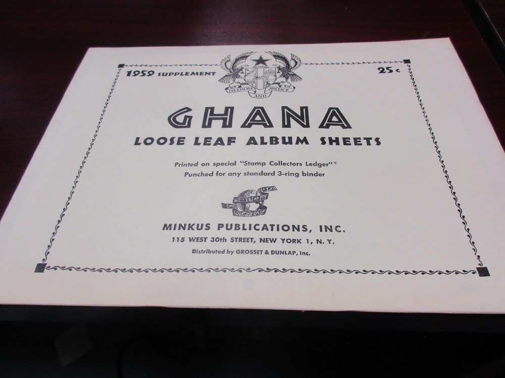 "MINKUS"1959  SUPPLEMENT GHANA  W/FREE SHP.