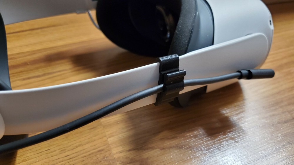 Meta Oculus Quest 2 Cable Clips (3 total) for Link on Elite Strap (pair + extra)