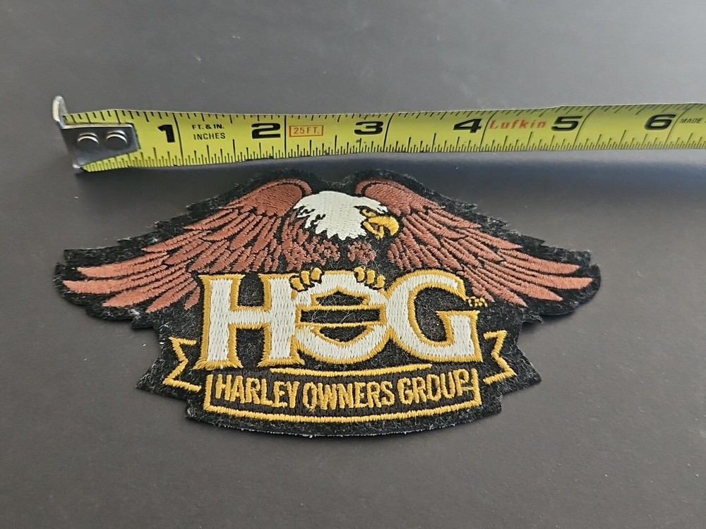 HARLEY DAVIDSON OWNERS GROUP HOG MOTORCYCLE JACKET VEST PATCH EAGLE 5" x 3"