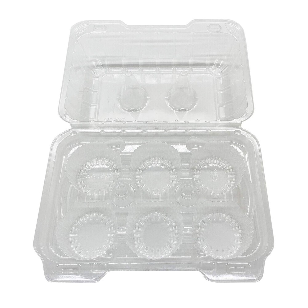 Clear Cupcake Containers12pc Plastic Disposable High Dome Cupcake Boxes 6 Compar