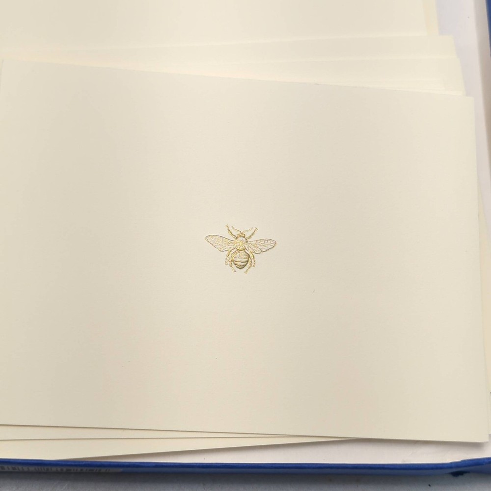 Crane & Co. Hand Engraved Bee Note RF1405 Ecruwhite Pack 10 Sets With Envelopes