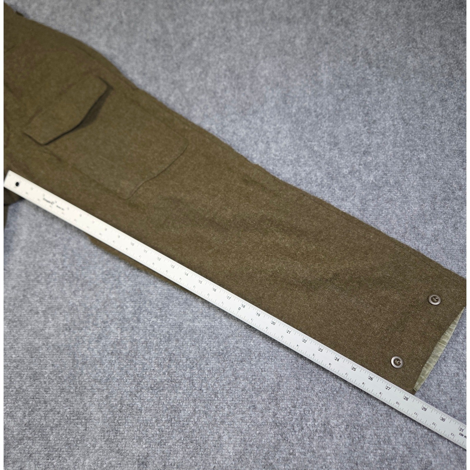 Vintage 1961 Bluvend Motecht Dutch Military Wool Pants Field Pants Brown 44