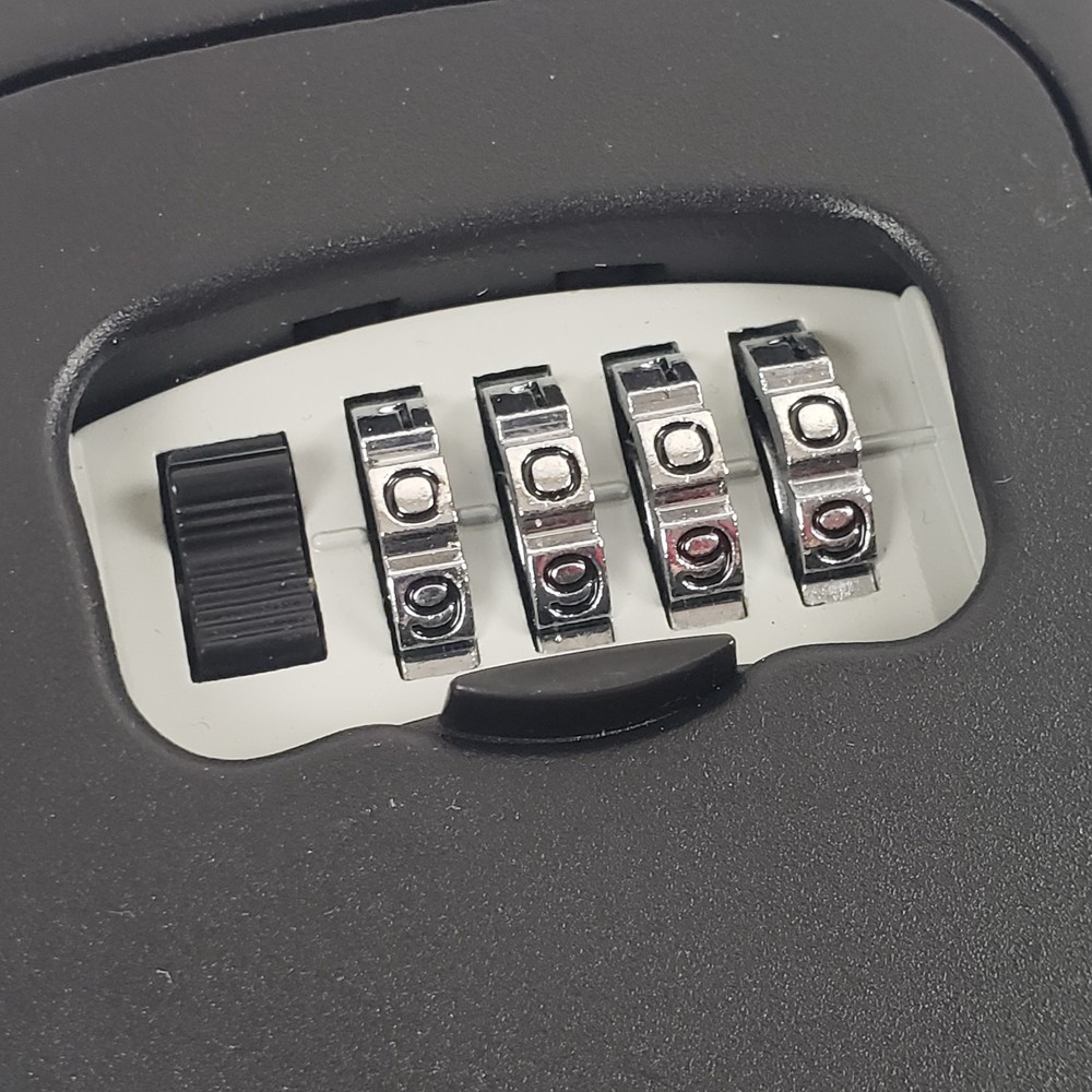 Portable Key Lock Box 4 Digit Combination Safe Security Storage Can Wall Mount