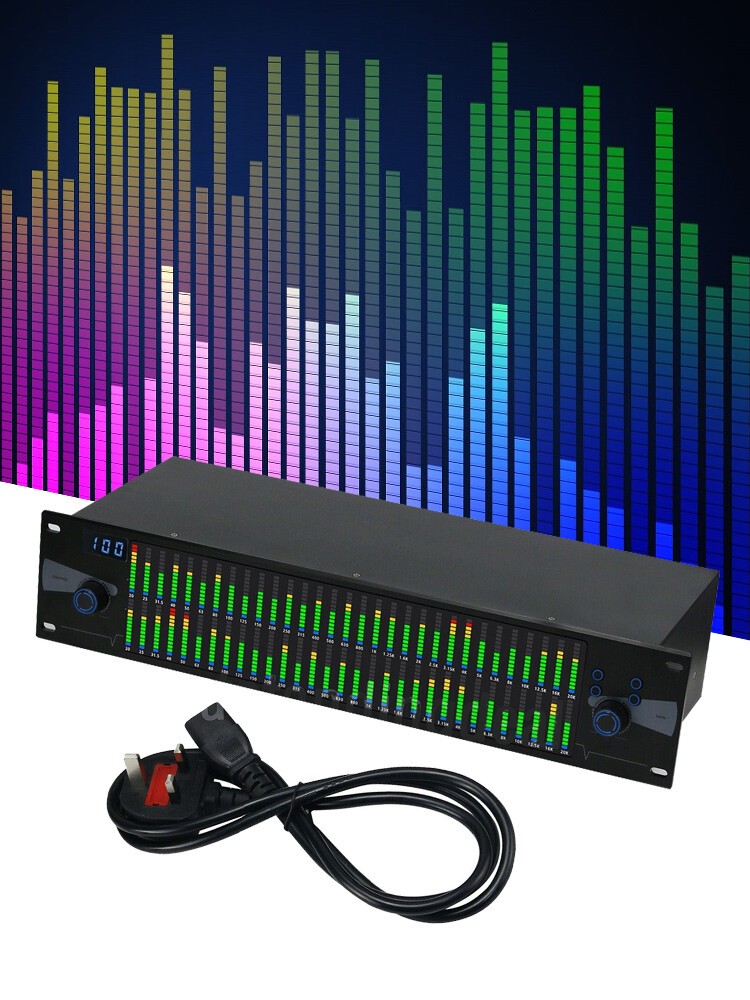 Professional Graphics Equalizer Audio Processor Dual 31-Band Spectrum Display TF