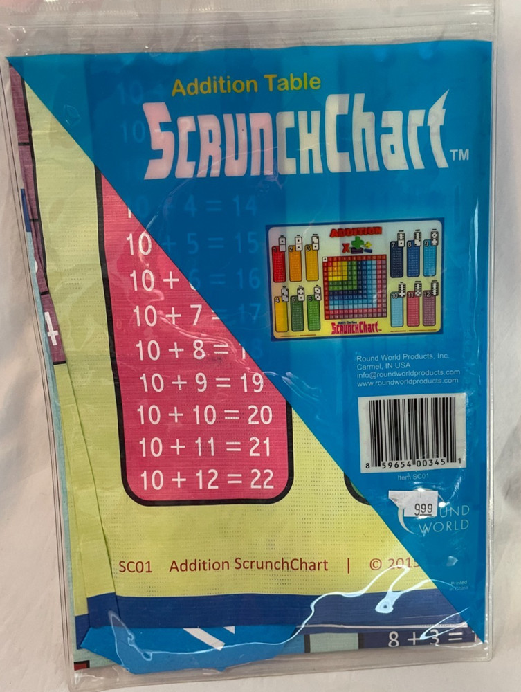 Scrunch Chart Math Series - Addition Table New in Package