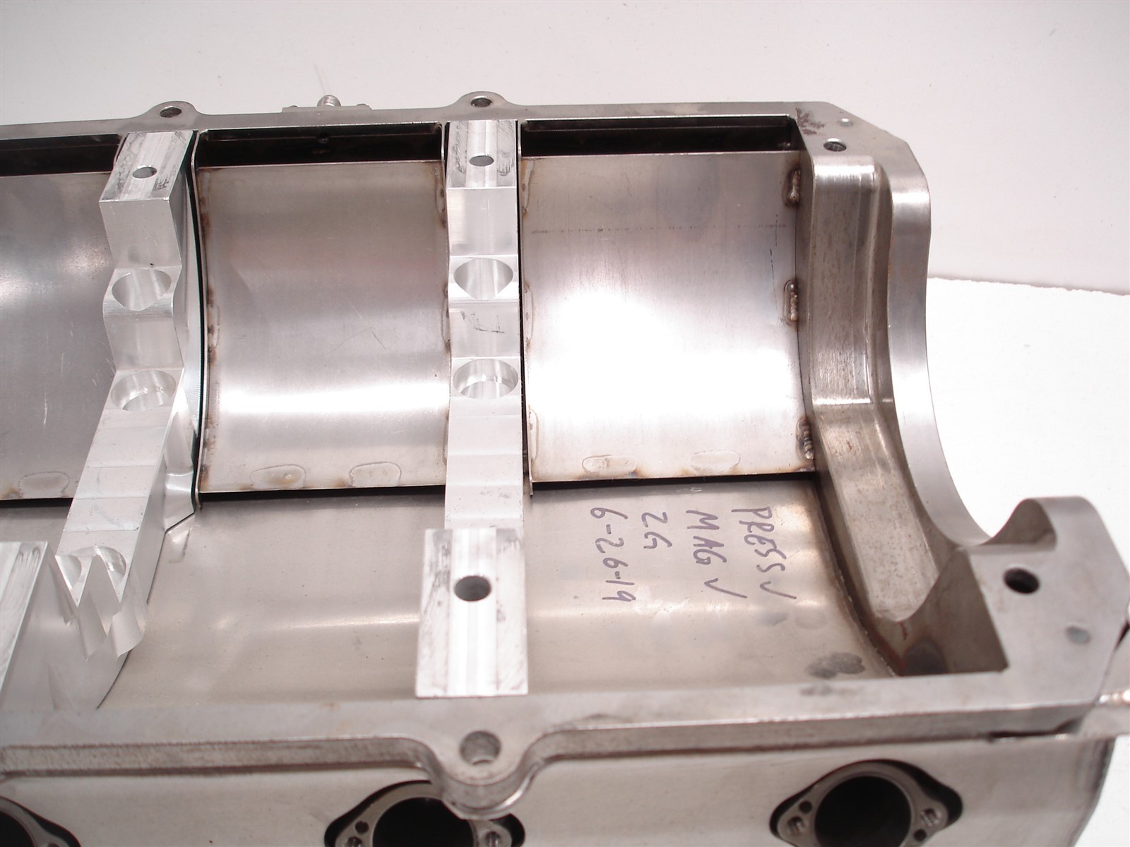 NASCAR ECR ENGINES SEGMENTED BILLET DIVIDER GM R07 R07.2 DRY SUMP OIL PAN /SHELL