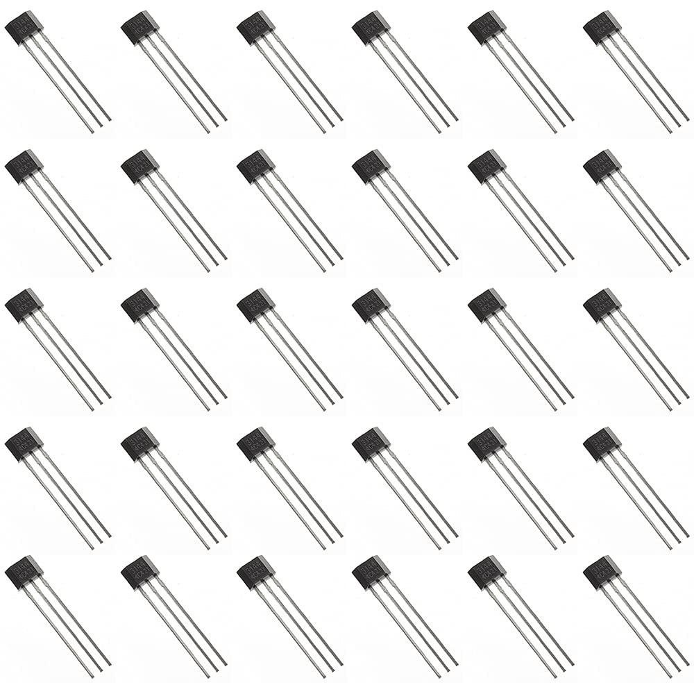 30Pcs A3144 3144 Hall Effect Sensor for High-Temperature Operation，3Pins.