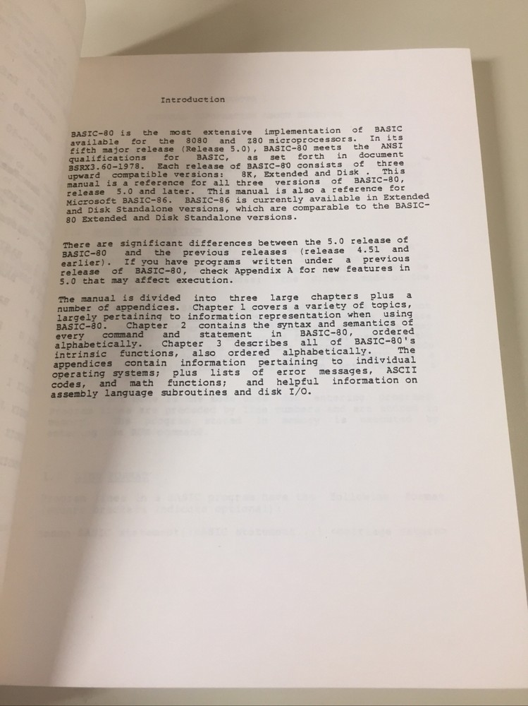 Vintage 1981 KAYPRO Microsoft BASIC Software Manual (NO DISK)