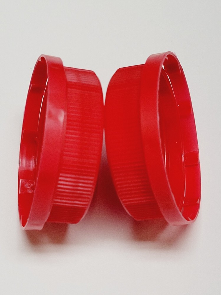 20pc Red Ring Locking Tamper Plain Milk Jug Caps