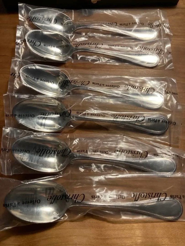 [Extremely Good Condition] Christofle Spoon Set 6 Piece Cutlery Set