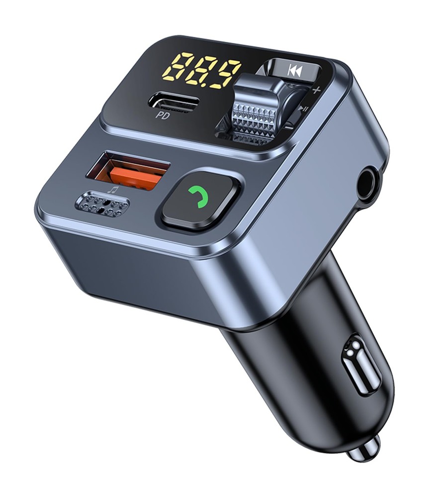 Adaptor Bluetooth Musica Radio FM Llamadas Cargador De Telefono Para Carro Coche