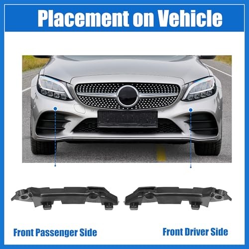Front Left and Right Upper Bumper Cover Inner Support Bracket for Mercedes