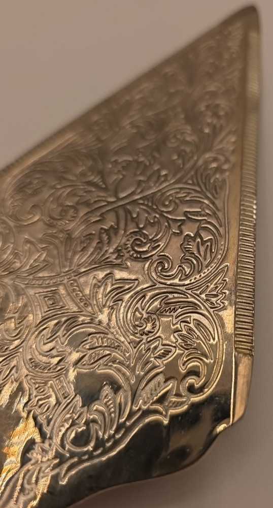 Silver-Plated Pie Server with Ornate Handle