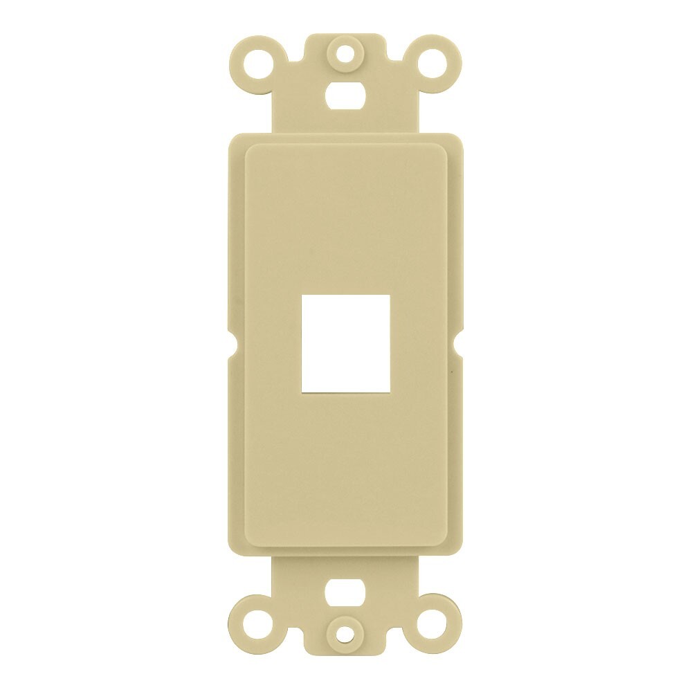 Construct Pro™ 1-Port Single Gang Keystone Decora Style Insert Strap (Ivory)
