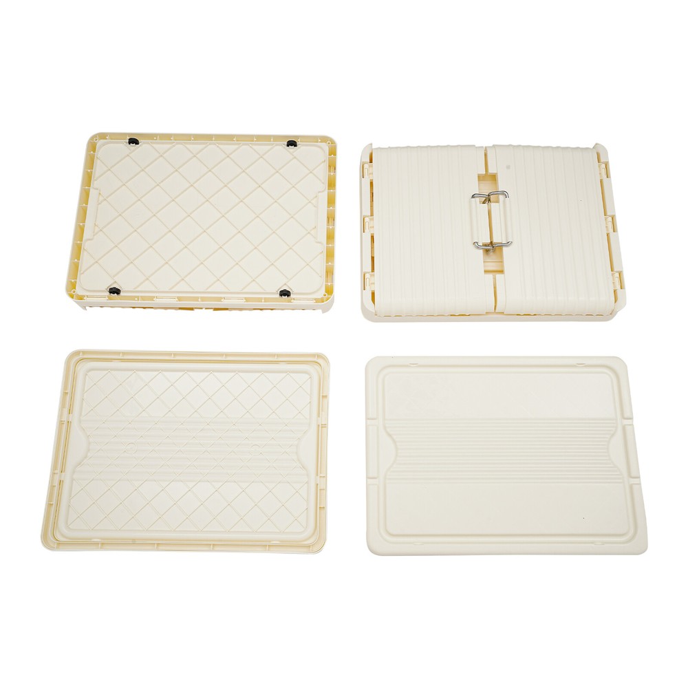 2-tier Foldable Storage Bin Stackable Storage Storage Box Home 62.3QT Capacity