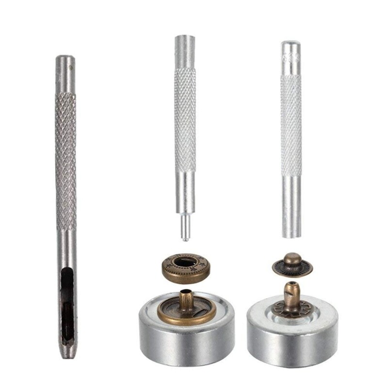 120 Sets 12.5mm Fasteners Metal Snaps Button and Install Tools Set