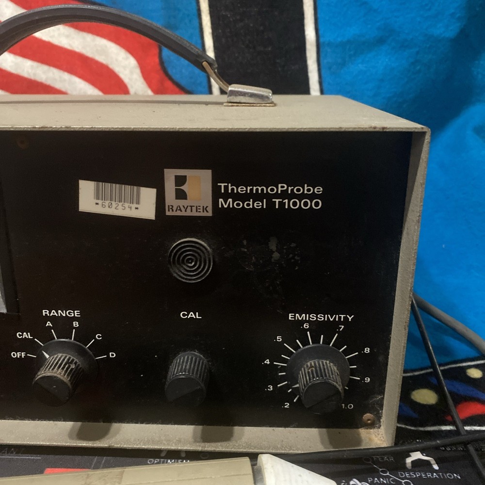 Raytek Thermoprobe T1000 Partially Tested Probe Cable Degrees Centigrade Workin
