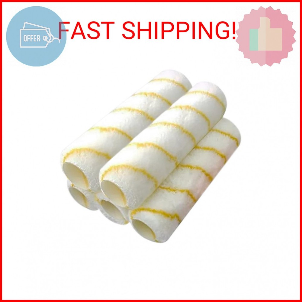 Pro Grade - Paint Roller Covers - 1/2 X 9 Inch Microfiber 5 Pack