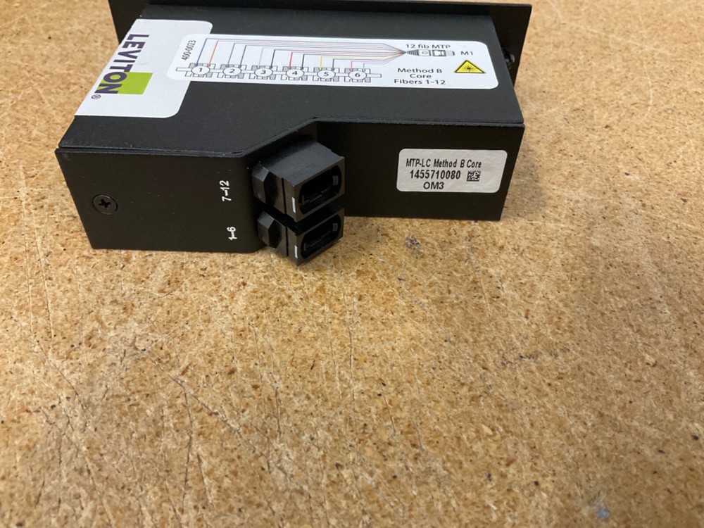 Leviton MTP-LC Method B Edge Fiber Optic Module w/ Dust Covers