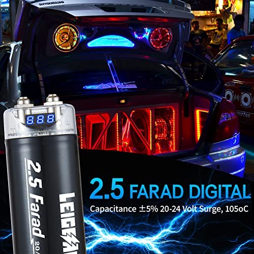 2.5 Farad Digital Power Capacitor for Car Audio System, Performance Car Audio