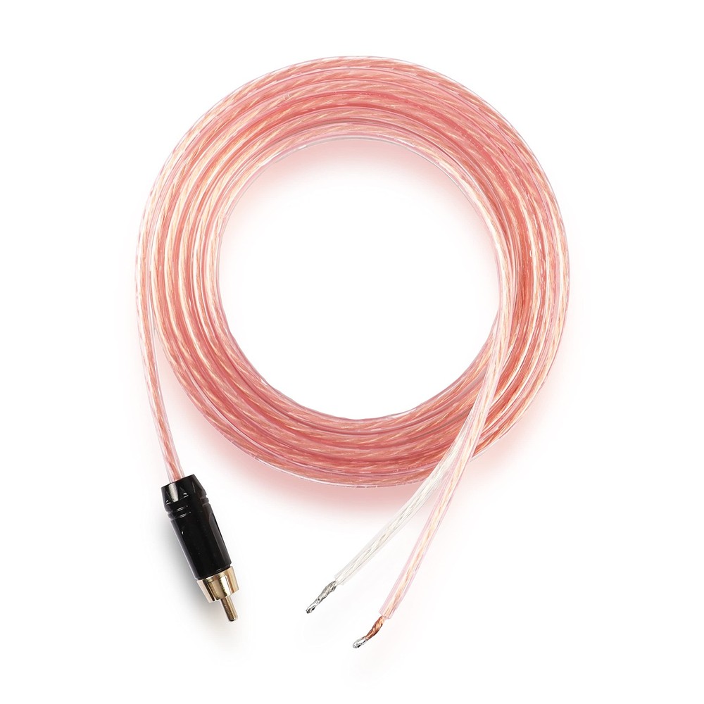 XMSJSIY RCA Speaker Wire Pigtail Bare Cable - 2 meter, transparent \ orange