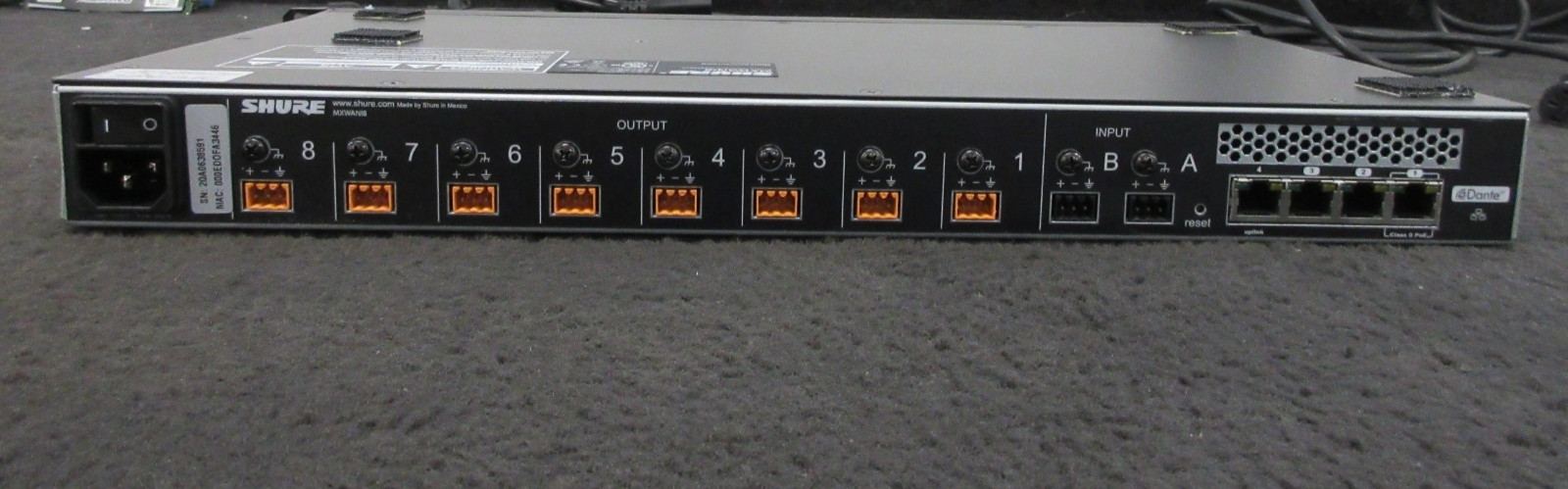 Shure MXWANI8 8-Channel Audio Network Interface