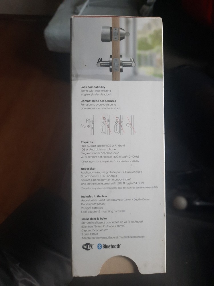 august wifi smart lock silver