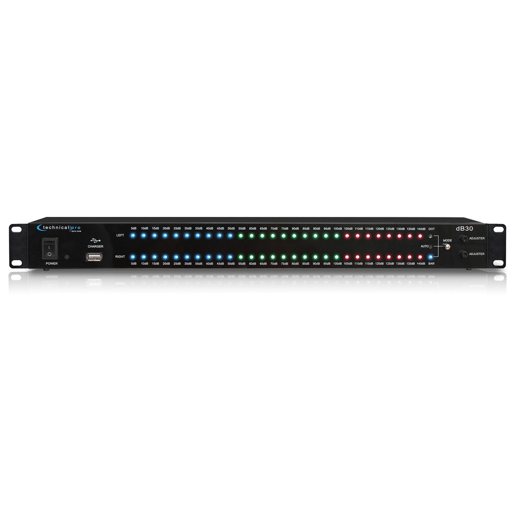 Technial Pro 1U Rack Mount DB Display w 8 Outlet Power Supply Input & Output RCA
