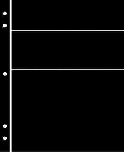 Stamp Stock Sheets One Side Black Pages 3 Different Rows Pack of 5 By Hagner New