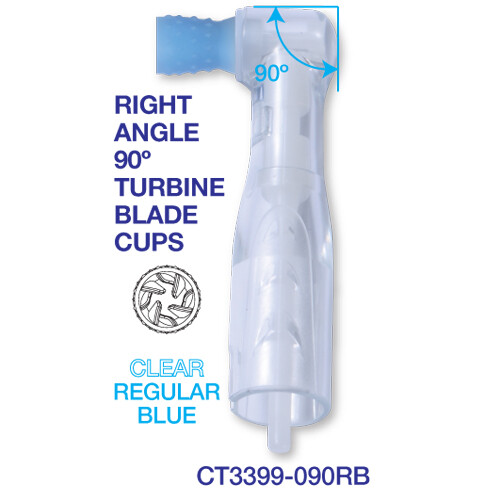 Dental Disposable Clear Prophy Turbine Assort Regular/Soft Color Cup 90° 100's