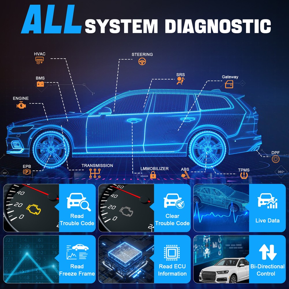 XTOOL A30M Full System Diagnostic Bluetooth Scanner Acitve Test Tool 21+ Service