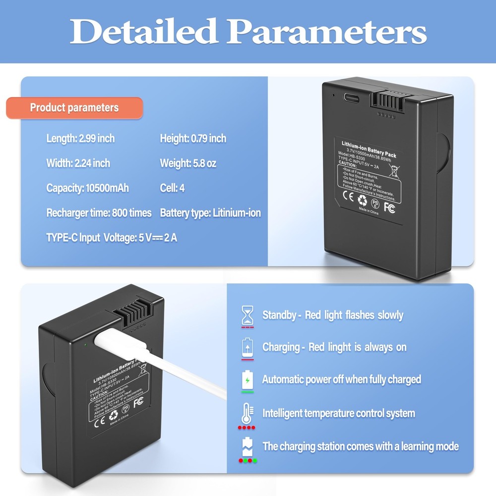 S330 Battery For Eufy Security Smart Locks & Delivery Boxes 10500mAh