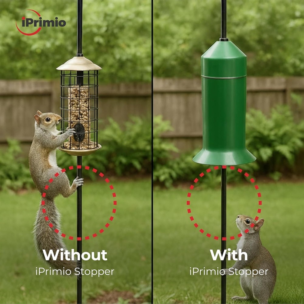 18" Squirrel Baffle - Easy Install Pole Wrap Around Baffle: Protect Hanging B...