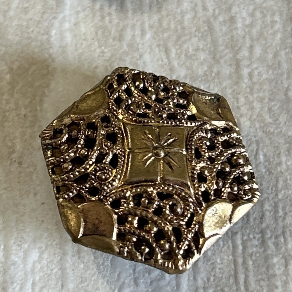 10 Antique Metal Buttons 3 Patterns