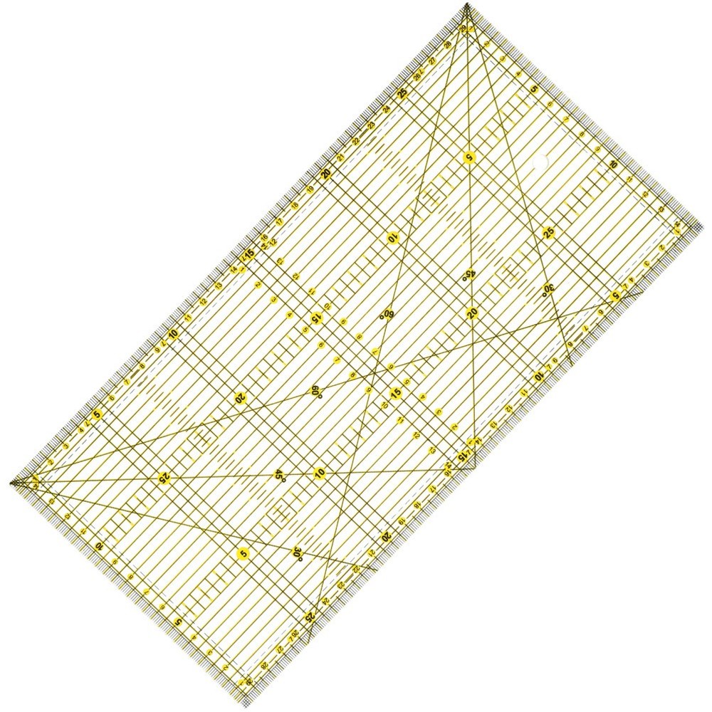 Patchwork Ruler for Quilting Projects with Non Slip Double Color Grid Lines