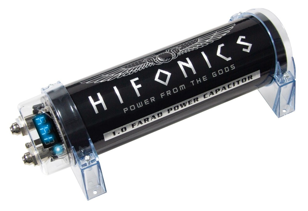 HIFONICS HFC-1000 1 Farad Buffer Elko Buffer Capacitor Powercap Digi Volt Display