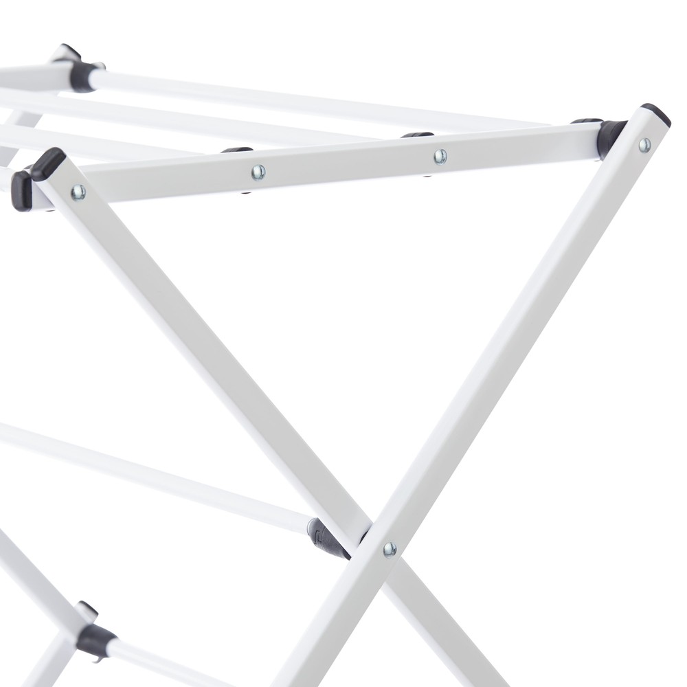 CLOTHES DRYING RACK Expandable Folding Steel Laundry Rack White