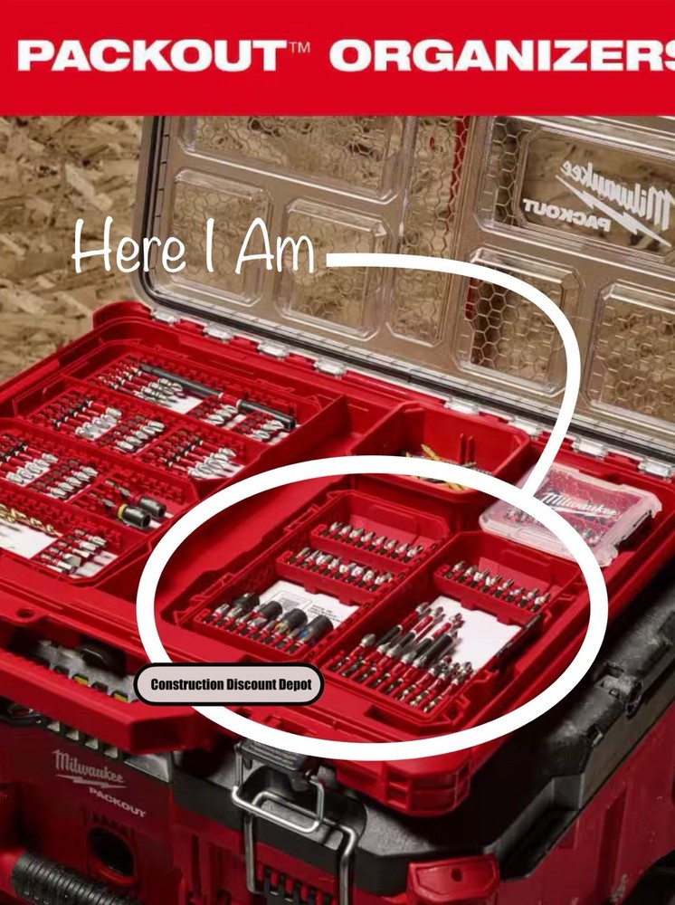 Milwaukee Bit Storage Or Small Parts Organizer EMPTY Case Packout Compatible