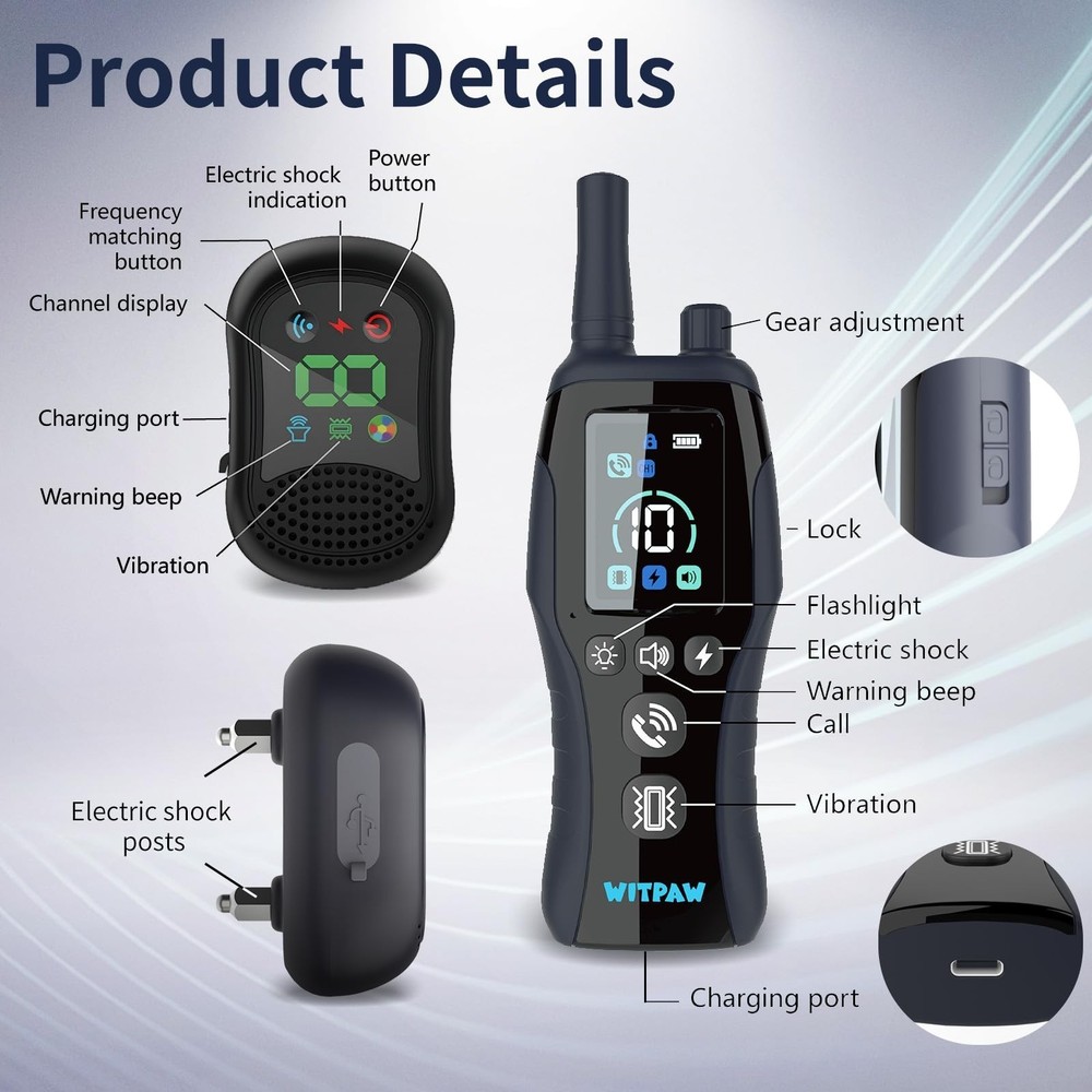 Dog Shock Training Collar 4900FT Pet Trainer Collar with Remote/Call Function...