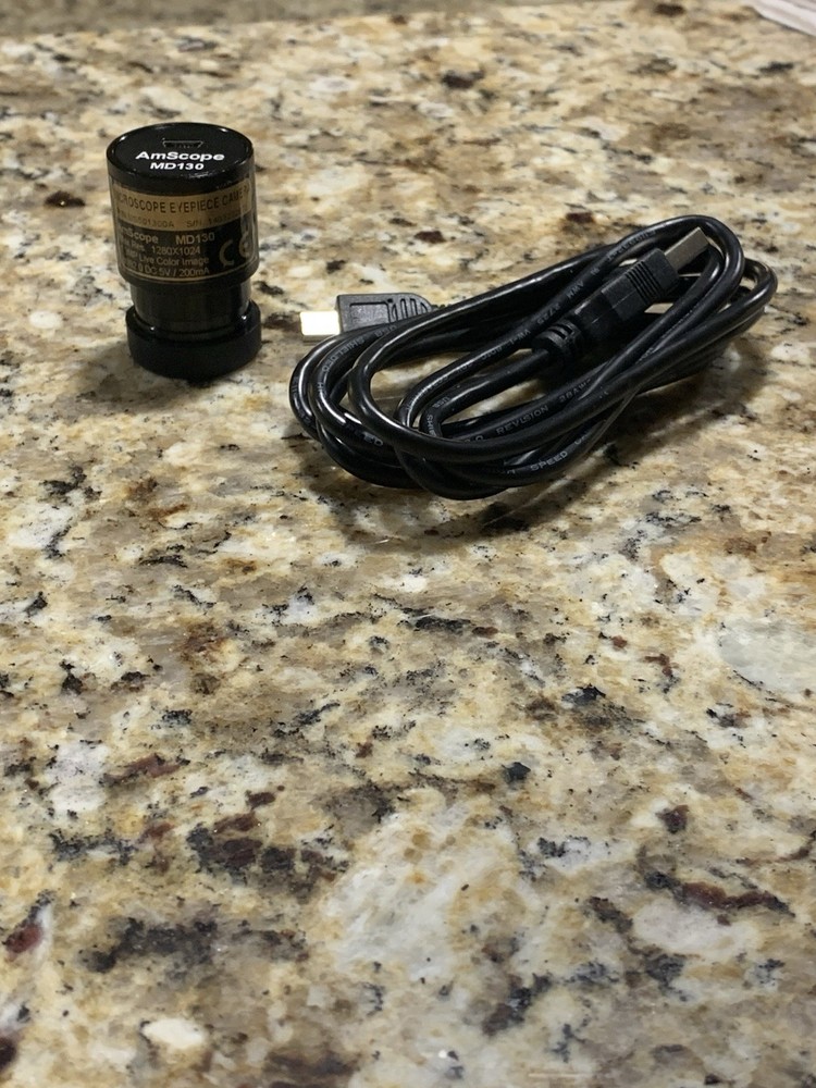AmScope Microscope Eyepiece Camera MD130 And Charging Cord