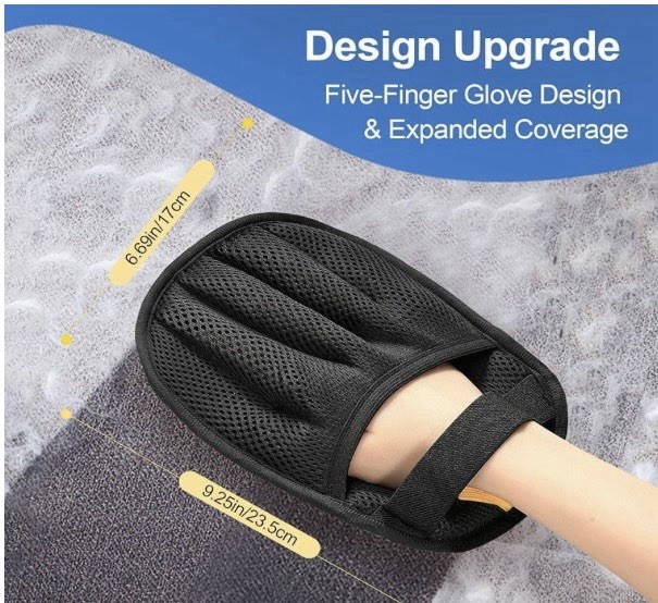 Pet hair removal gloves