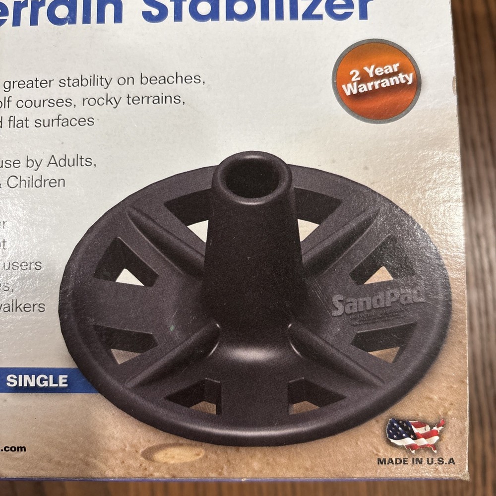SandPad All Terrain Stabilizer Cane Tip (Single Pack)