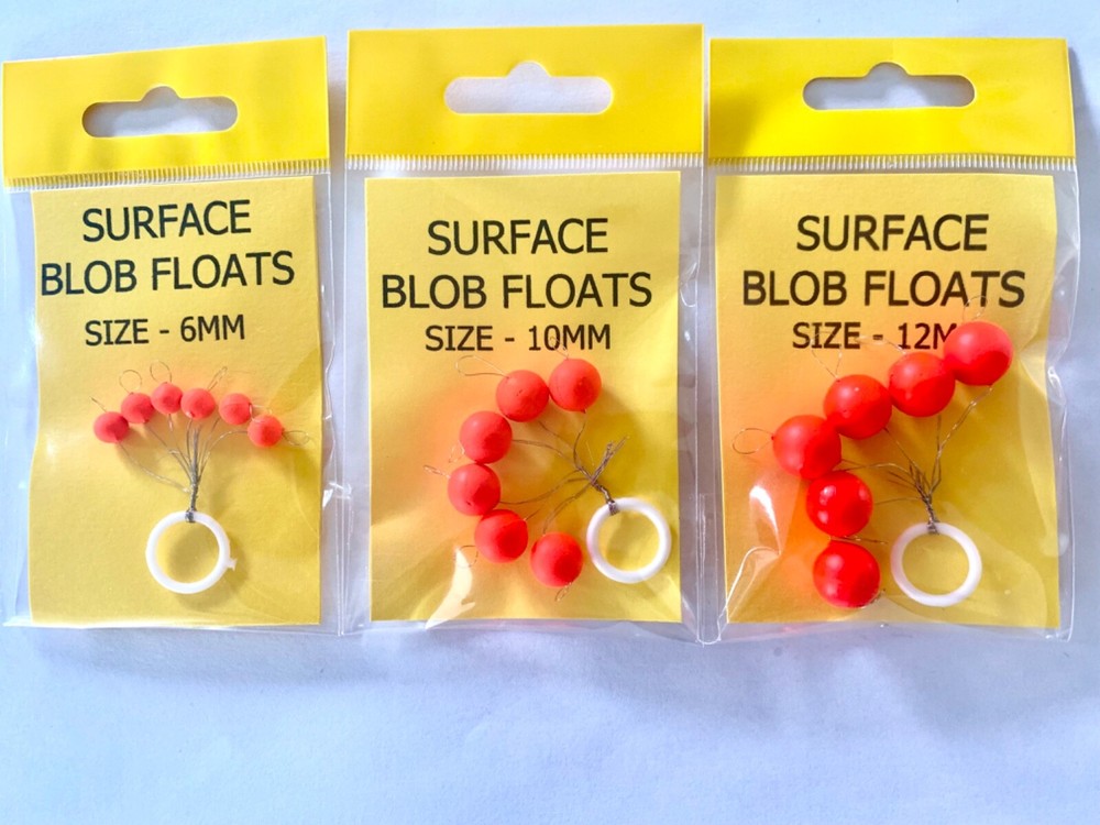 FLUORO ORANGE SURFACE BLOB FLOATS - VARIOUS SIZES AVAILABLE