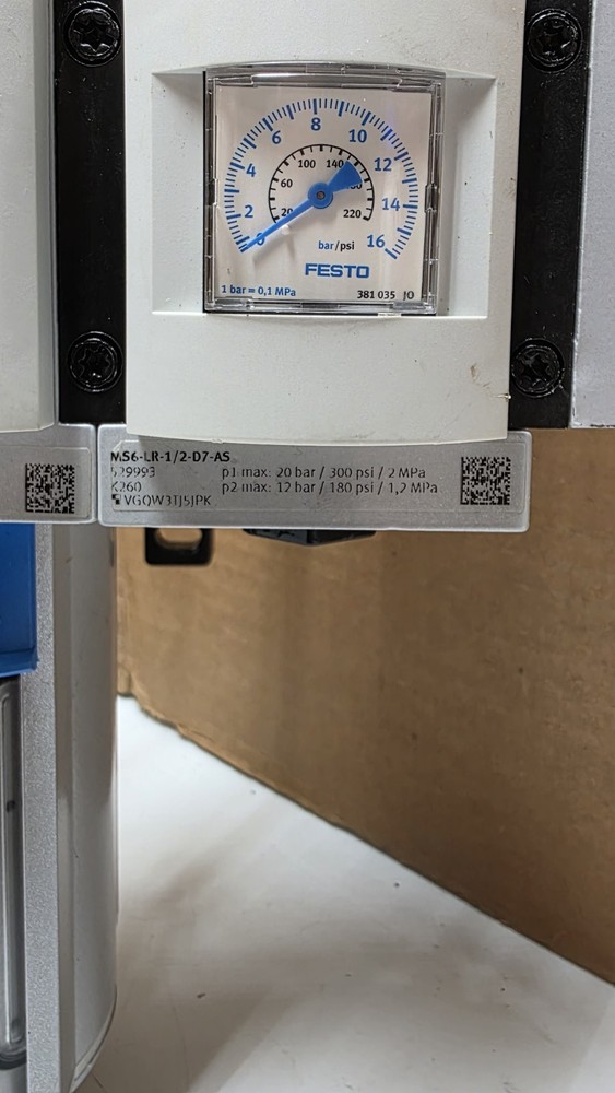 Festo MS6 Pneumatic Air Prep Unit Filter Lubricator Regulator Assembly...