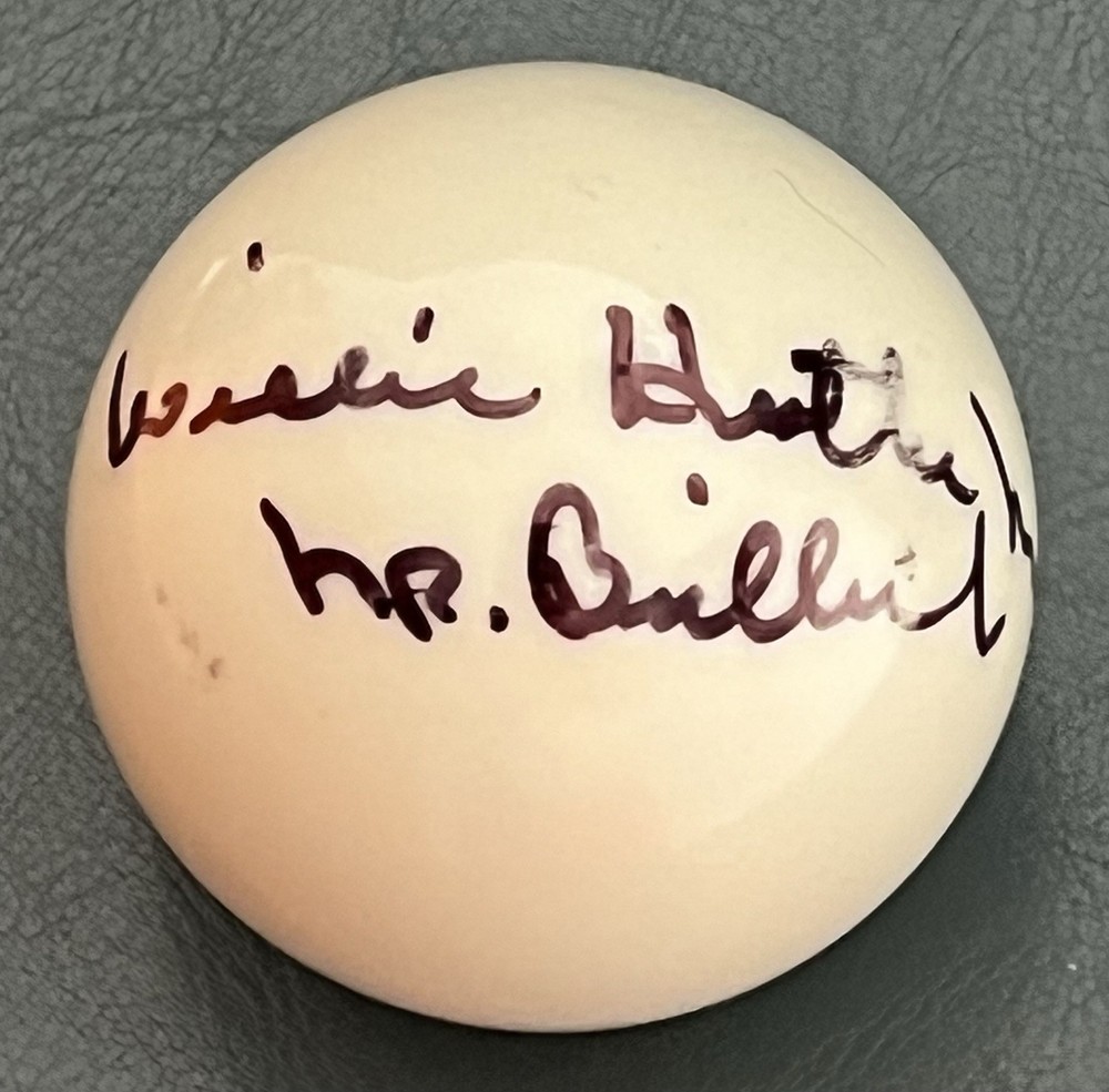 Willie Mosconi Signed Q Ball With Multiple Inscriptions JSA!!