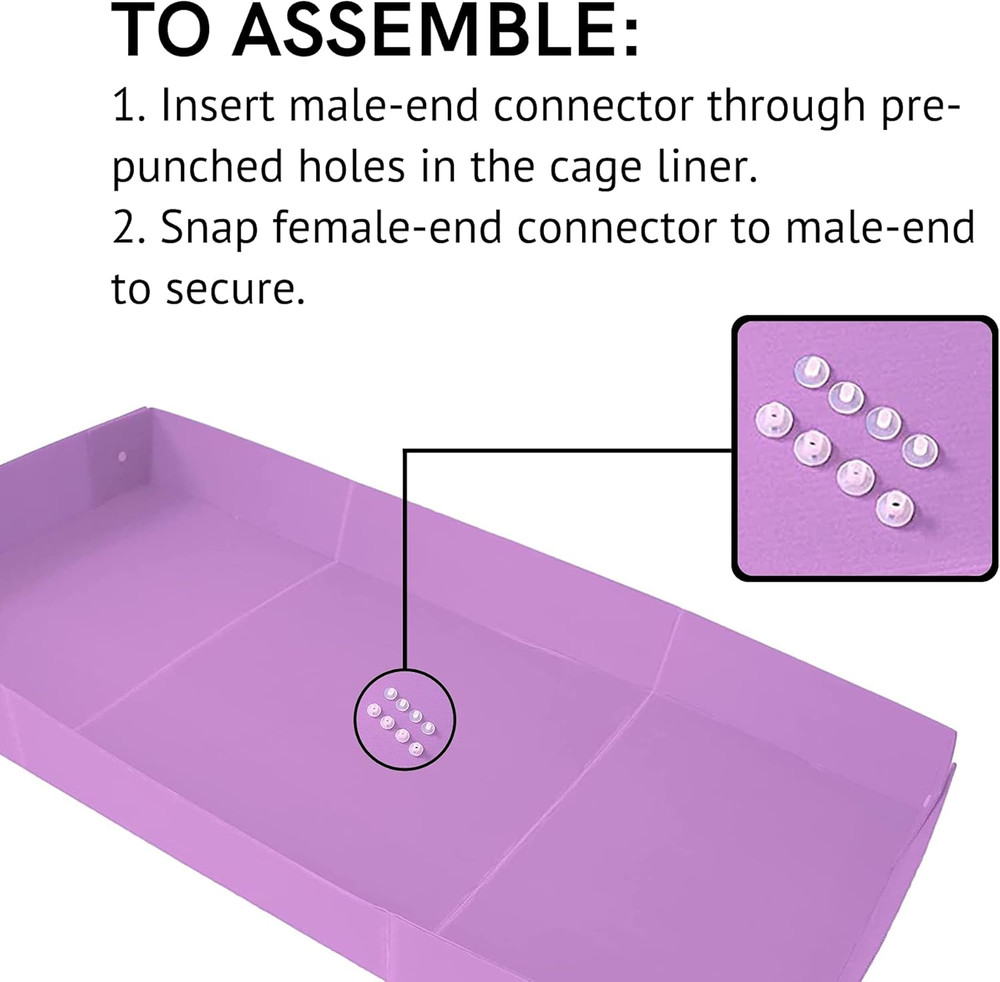 Guinea Pig Corrugated Plastic Cage Liners - 2 X 3 Panel Size - Purple