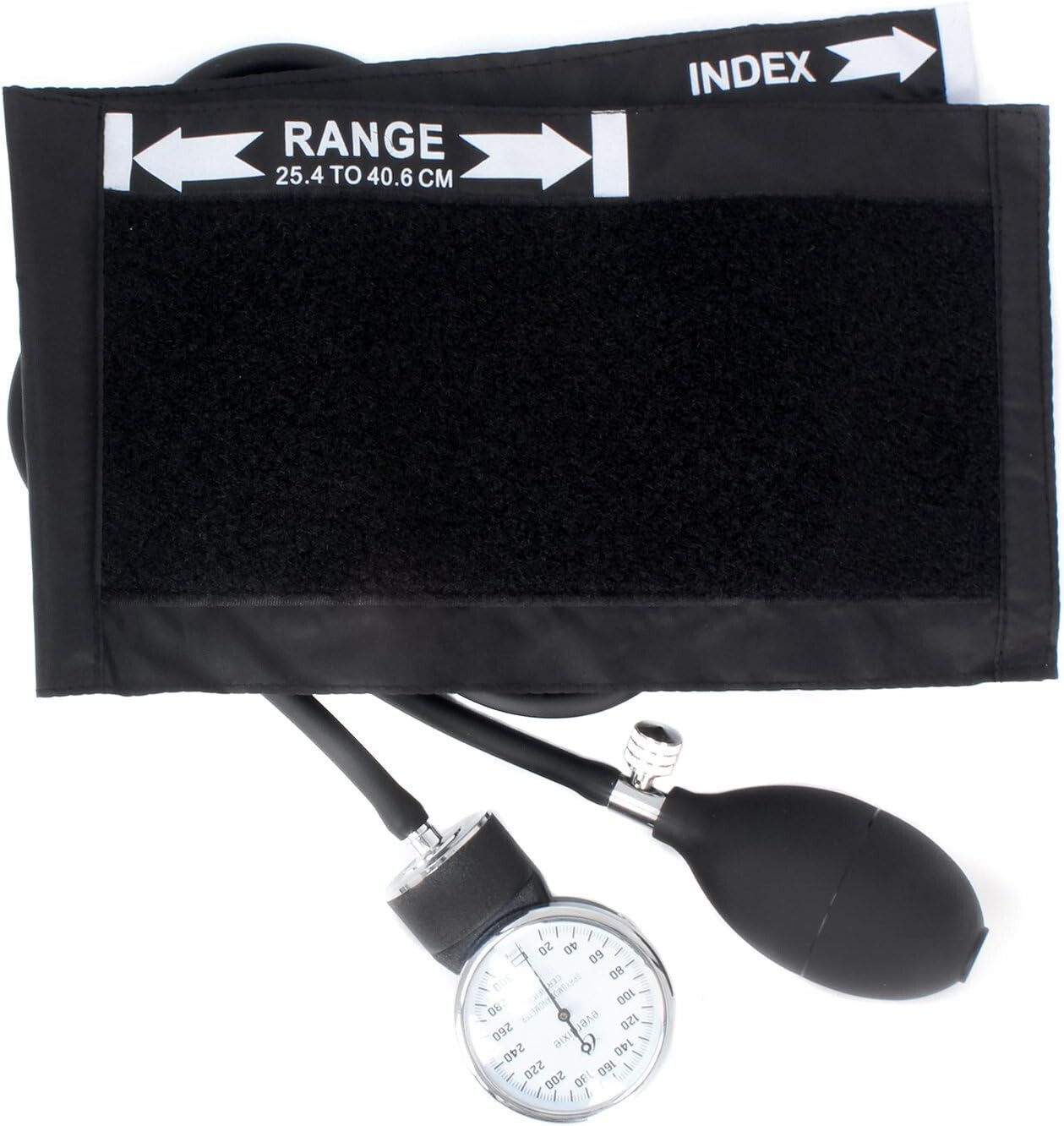 Dixie EMS Adult BP Cuff Dual Head Stethoscope and Blood Pressure Kit - Black