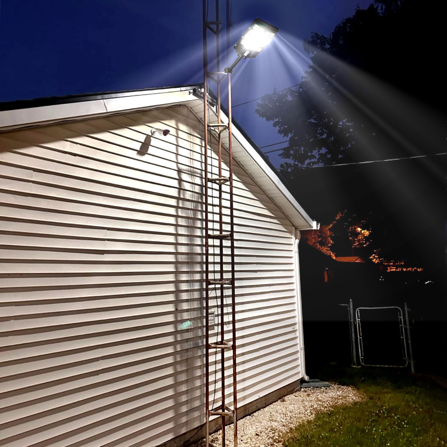 Gefolly Solar Street Lights Motion Sensor Lamp Commercial Dusk To Dawn Road Lamp